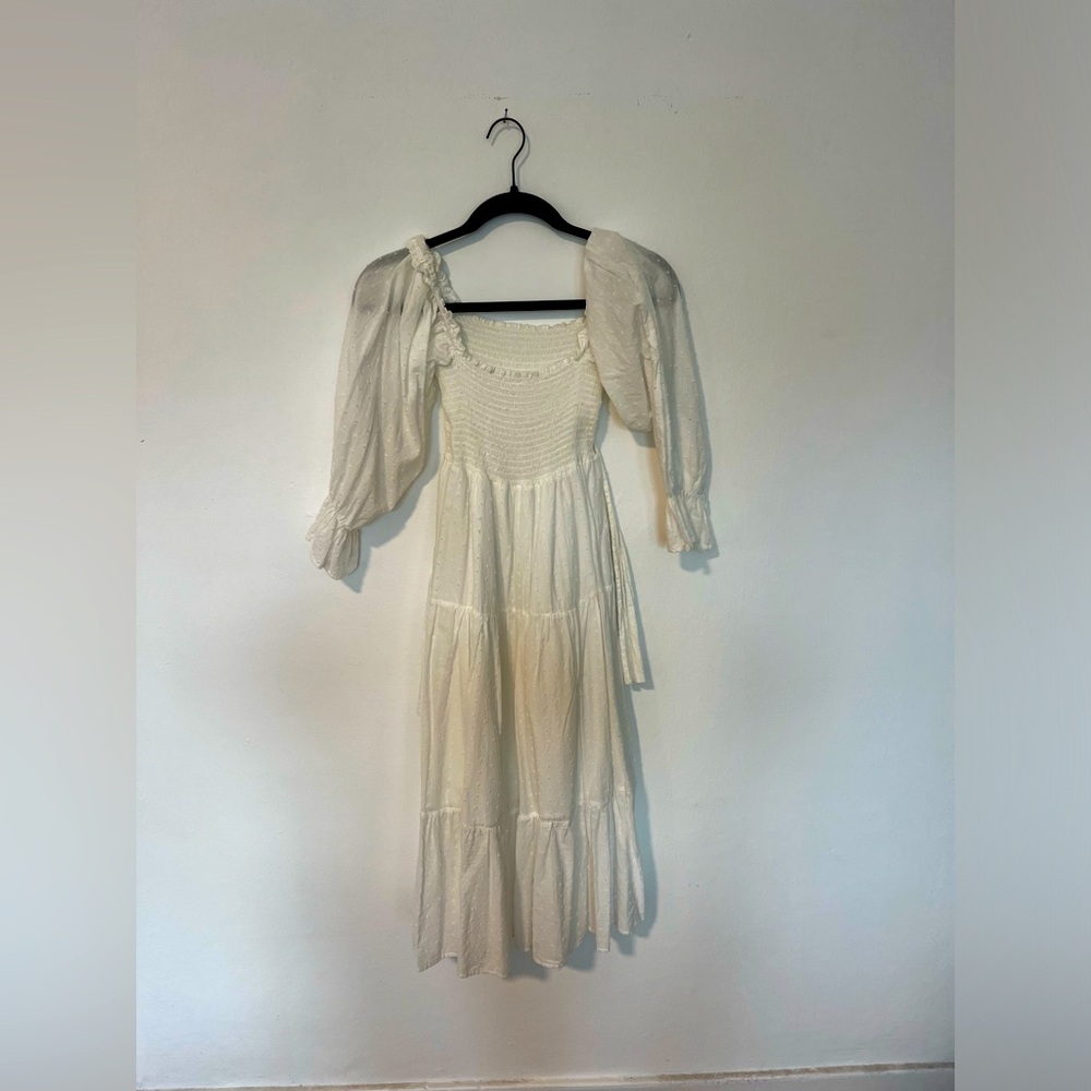 Summer white flowy dress